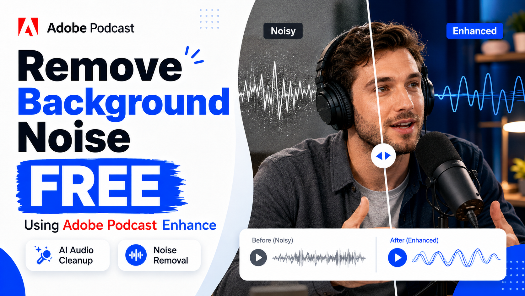 How to Remove Background Noise and Enhance Audio for Free Using Adobe Podcast Enhance